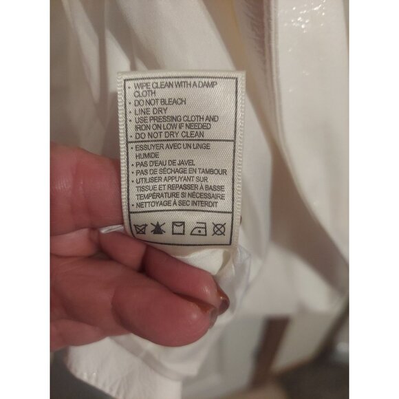 BB DAKOTA It's Electric Moto Jacket Belted Buckle Notch Collar White Size M - Picture 11 of 11